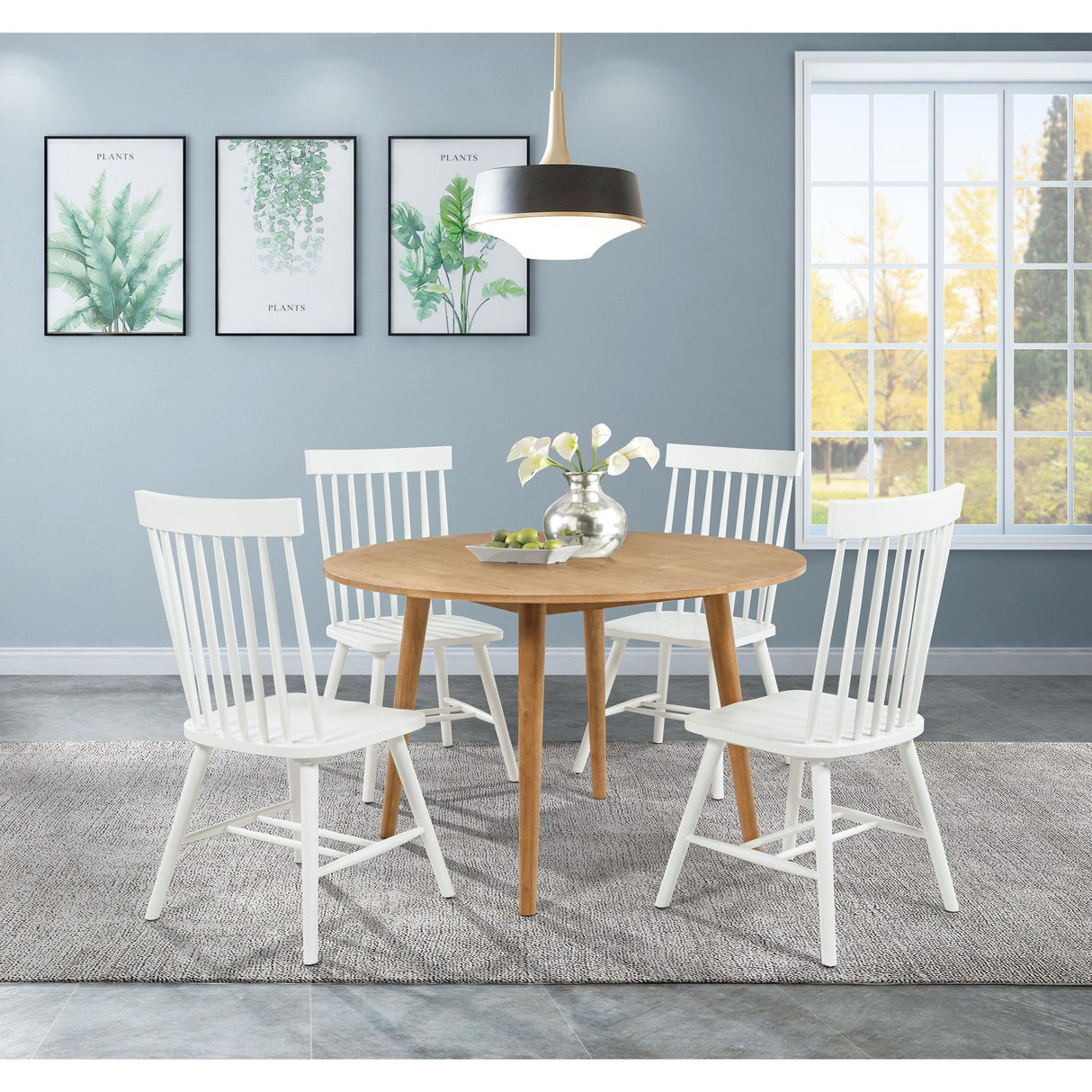 Coaster Furniture Andrews 122500 48-inch Round Wood Dining Room Table - Light Ash IMAGE 9