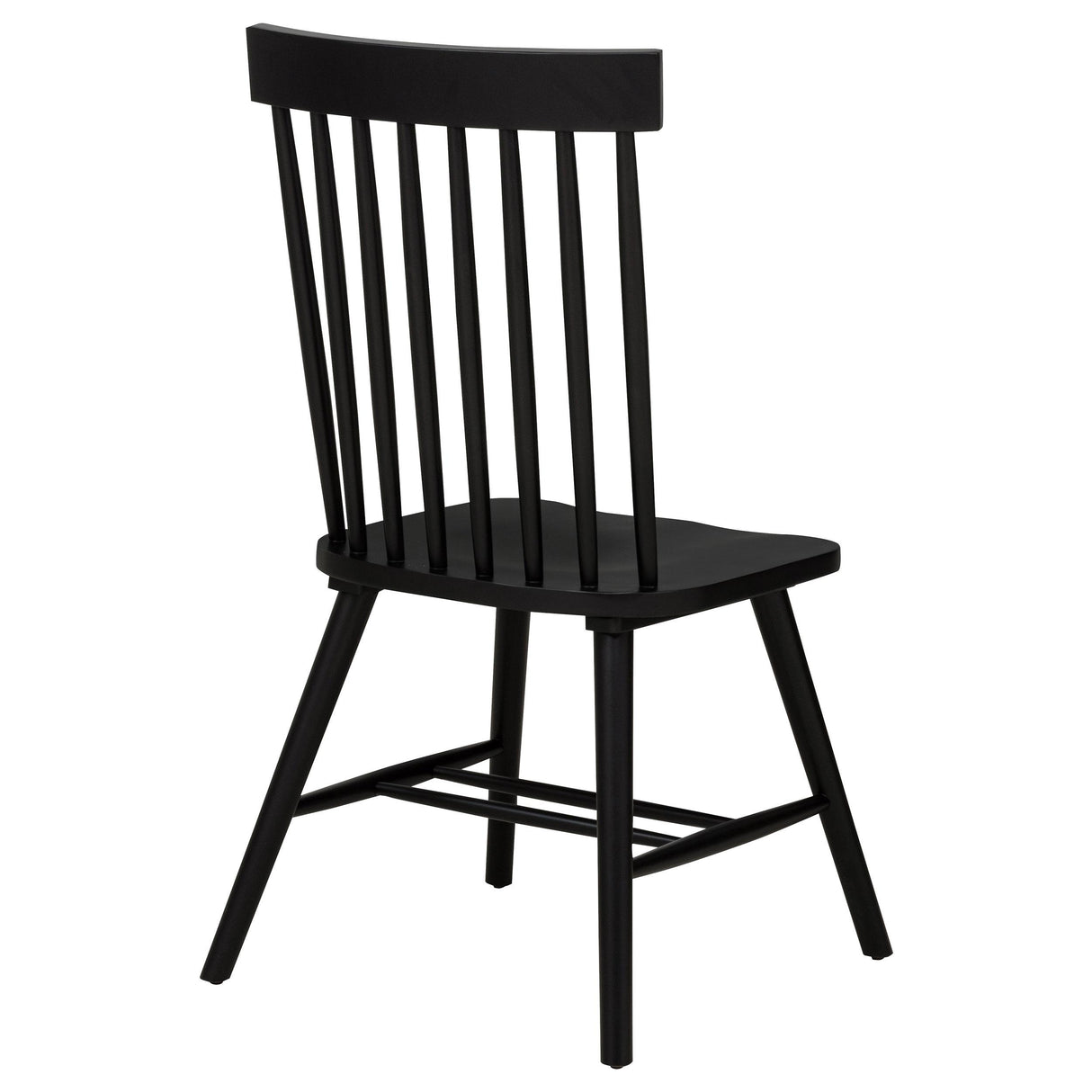 Coaster Furniture Andrews 122502BLK Set of 2 Windsor Spindle Back Dining Side Chair - Black IMAGE 2
