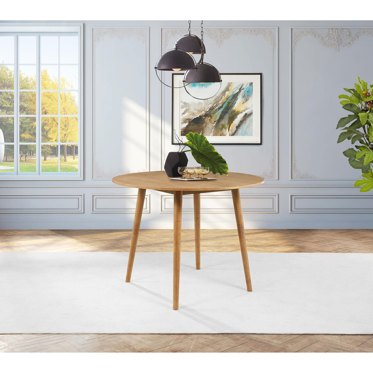Coaster Furniture Andrews 122508 48-inch Round Counter Height Dining Table - Light Ash IMAGE 4