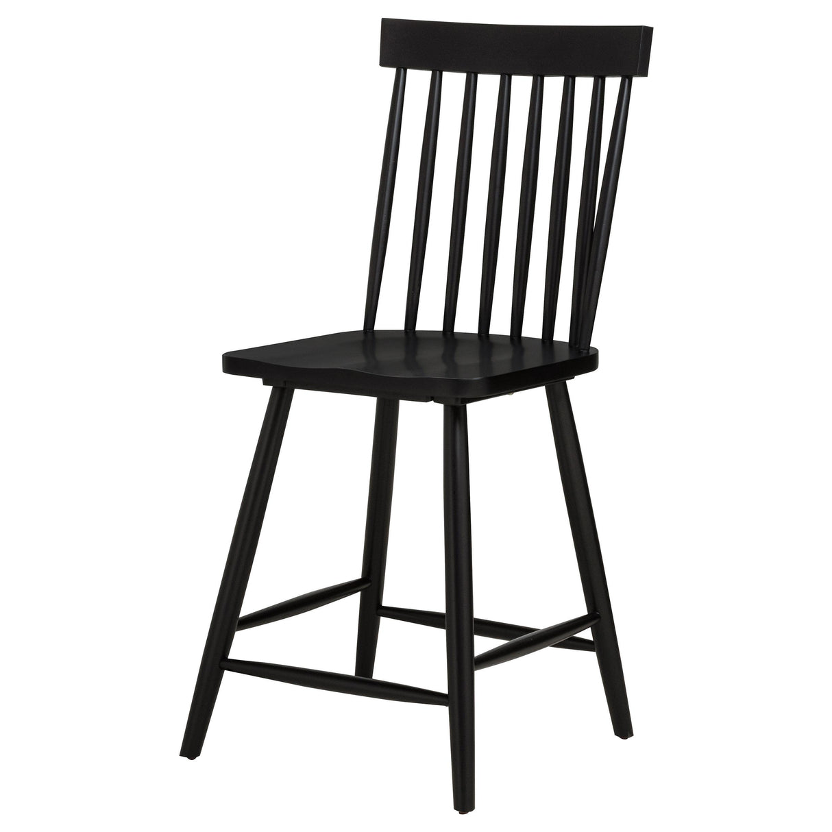 Coaster Furniture Andrews 122509BLK Set of 2 Windsor Counter Height Dining Side Chair - Black IMAGE 3