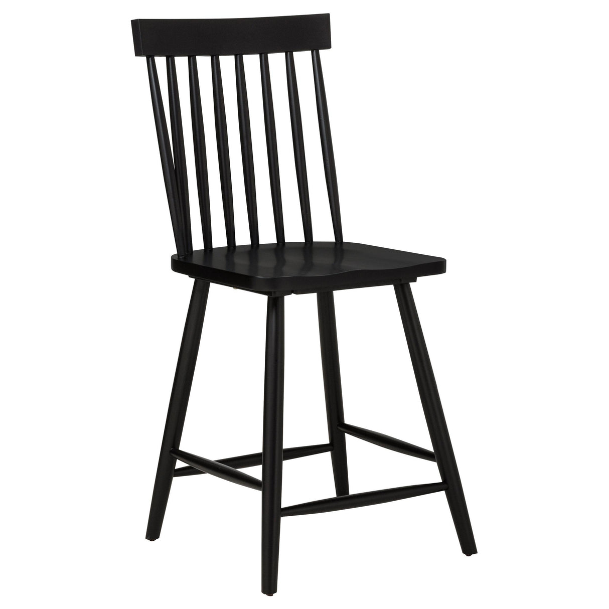 Coaster Furniture Andrews 122509BLK Set of 2 Windsor Counter Height Dining Side Chair - Black IMAGE 7