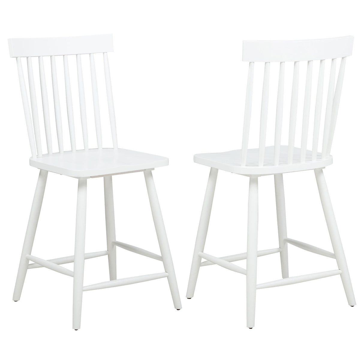 Coaster Furniture Andrews 122509WHT Set of 2 Windsor Counter Height Dining Side Chair - White IMAGE 1