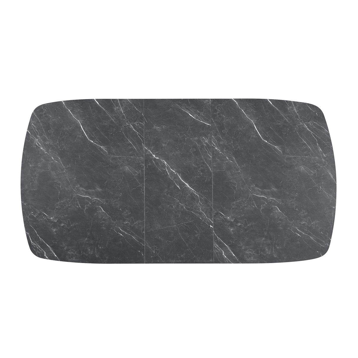 Coaster Furniture Potero 123131 73-inch Faux Marble Extension Leaf Dining Table - Black IMAGE 4