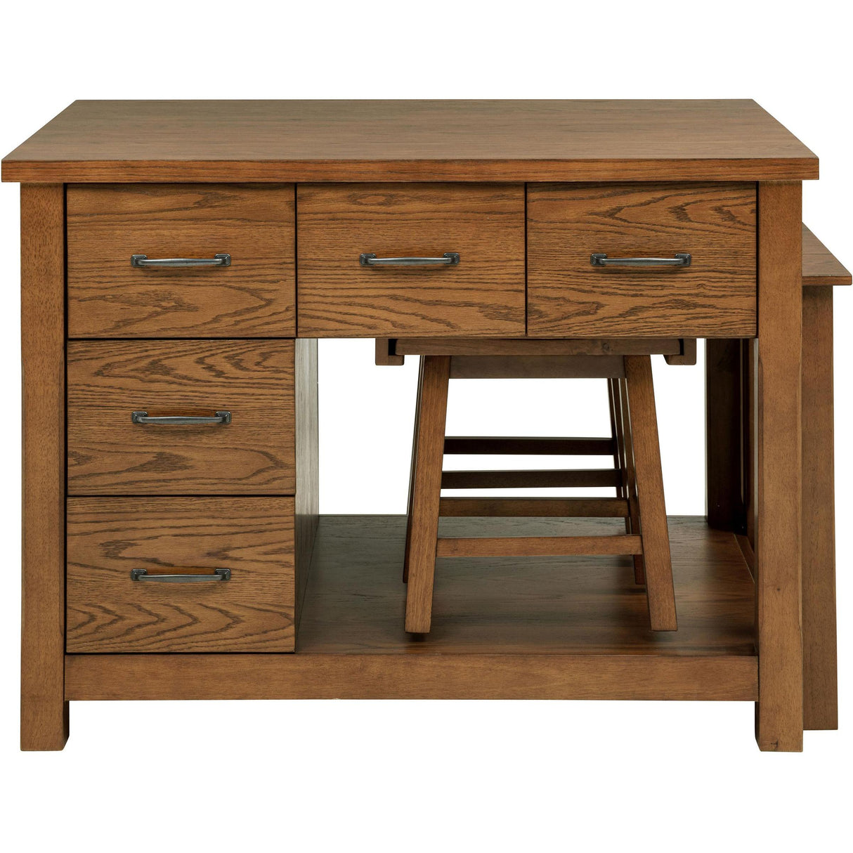 Coaster Furniture Mayfair 182446 3-piece Kitchen Island with Extension Table - Dark Oak IMAGE 6