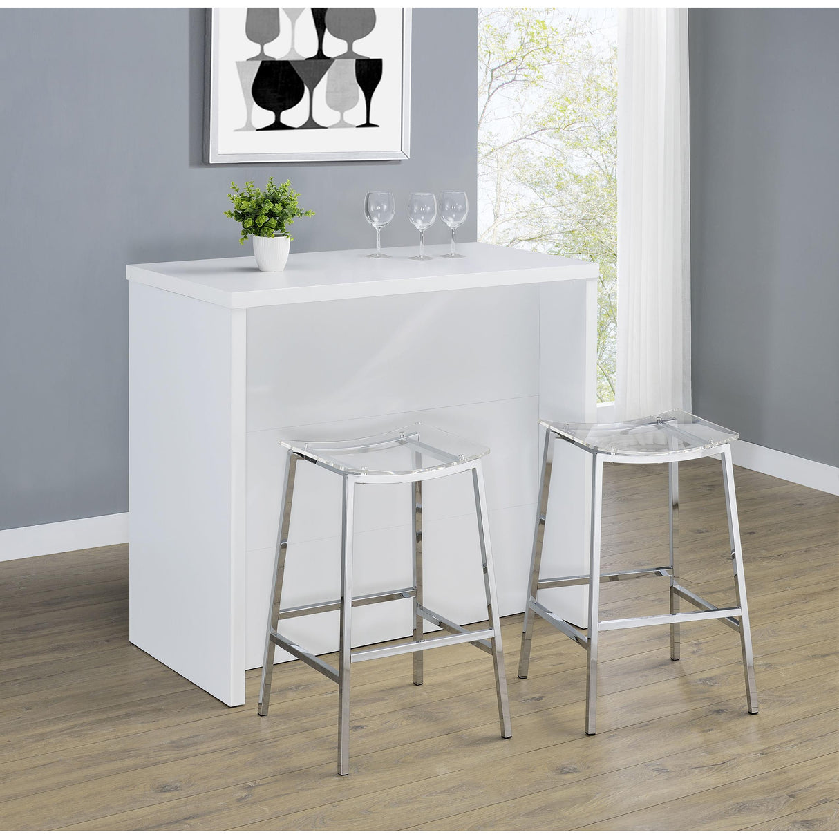 Coaster Furniture Topanga 182786 Engineered Wood Freestanding Home Bar - White IMAGE 6