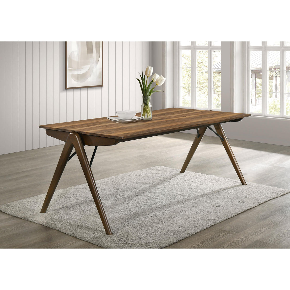 Coaster Furniture Randolph 192521 82-inch Rectangular Dining Table - Sheesham/Brown IMAGE 4