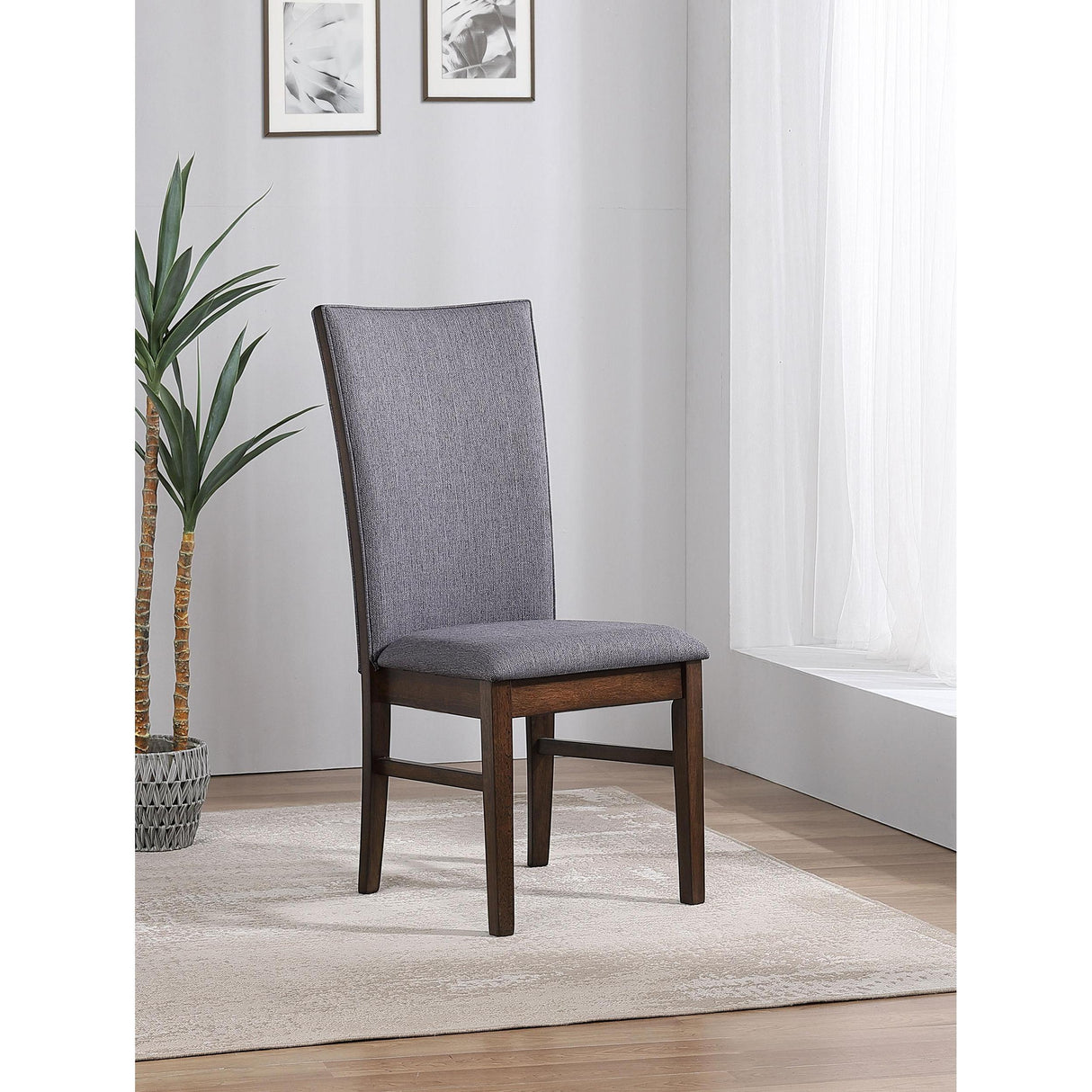 Coaster Furniture Sherwood 193592 Set of 2 Upholstered Dining Side Chair - Grey IMAGE 2