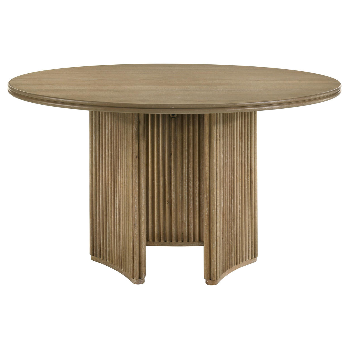 Coaster Furniture Adina 193610 53-inch Round Wood Dining Table - Distressed Light Brown IMAGE 5