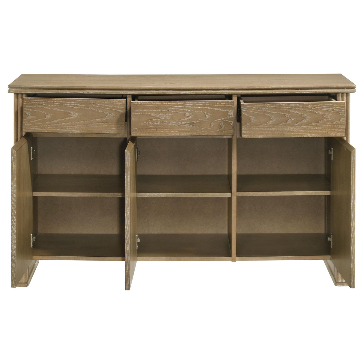 Coaster Furniture Adina 193615 3-door 59-inch Sideboard Server - Distressed Light Brown IMAGE 12