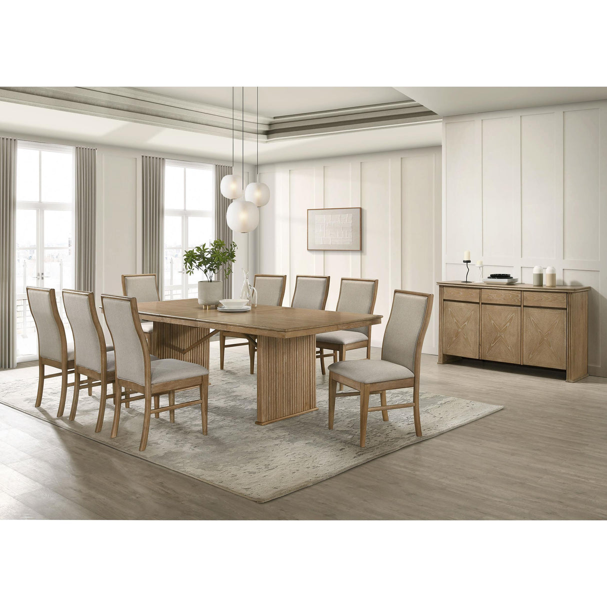 Coaster Furniture Adina 193615 3-door 59-inch Sideboard Server - Distressed Light Brown IMAGE 14