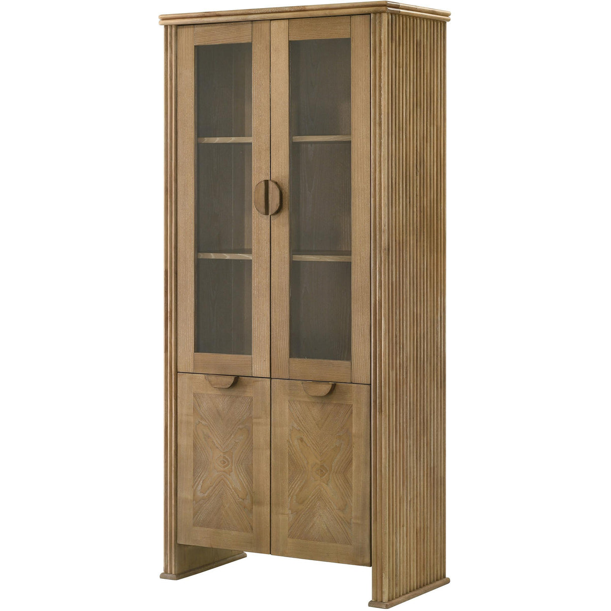 Coaster Furniture Adina 193616 77-inch Tall Display Cabinet - Distressed Light Brown IMAGE 6