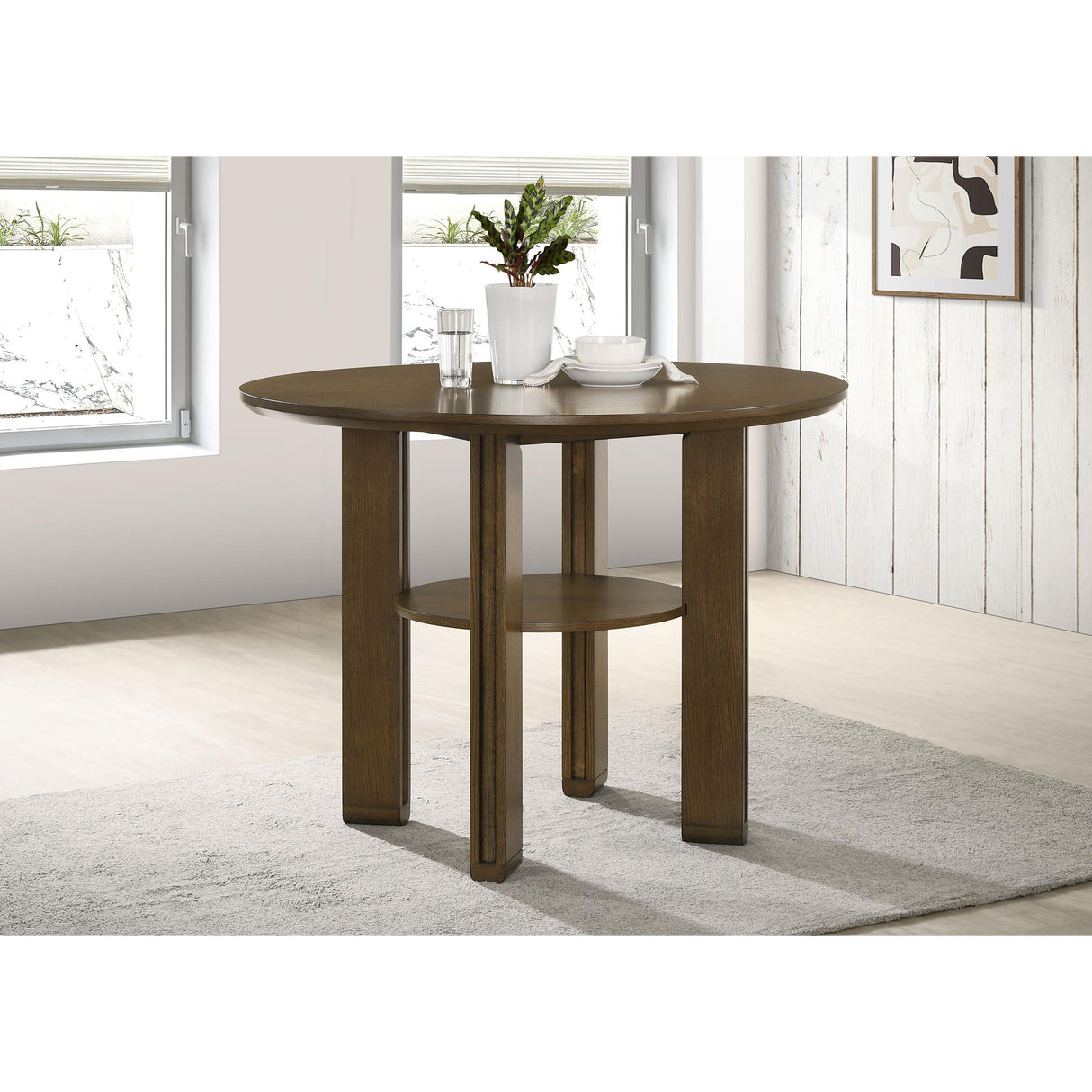 Coaster Furniture Ottowa 193668 47-inch Round Counter Height Dining Table - Brown IMAGE 3