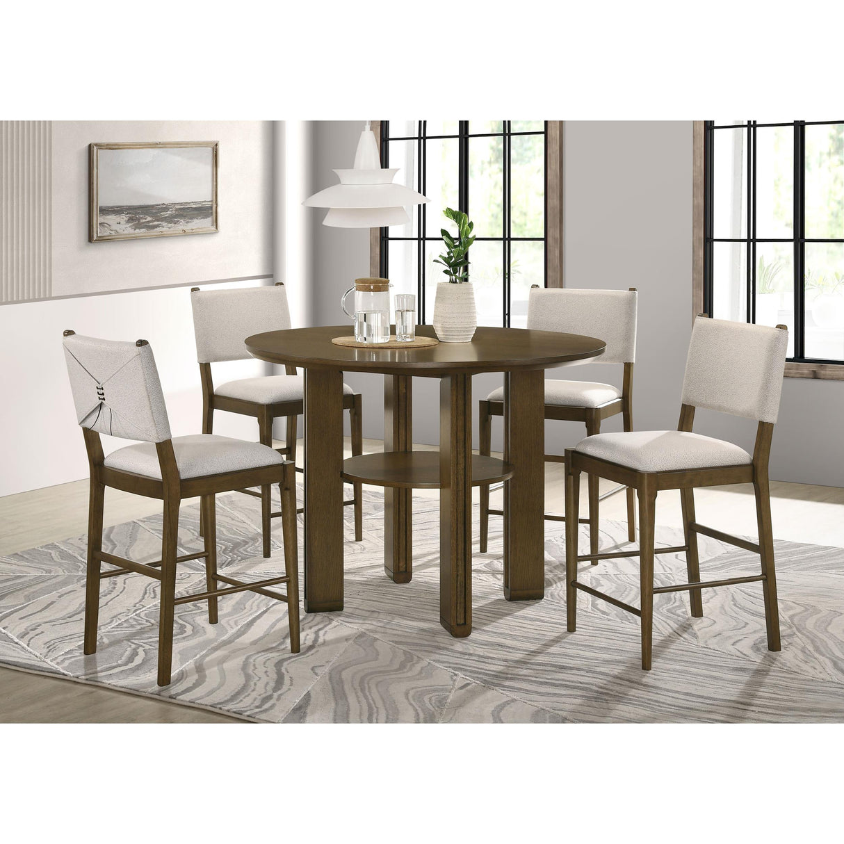Coaster Furniture Ottowa 193668 47-inch Round Counter Height Dining Table - Brown IMAGE 8