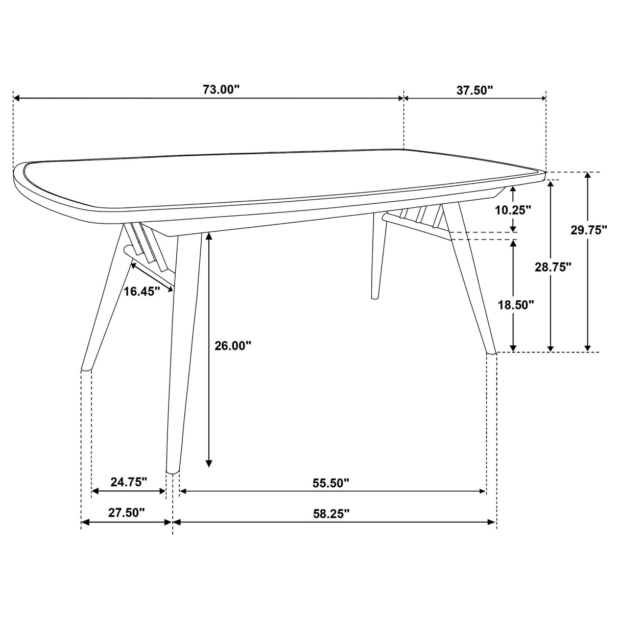 Coaster Furniture Croyden 193731 73-inch Rectangular Dining Table - Weathered Natural IMAGE 10