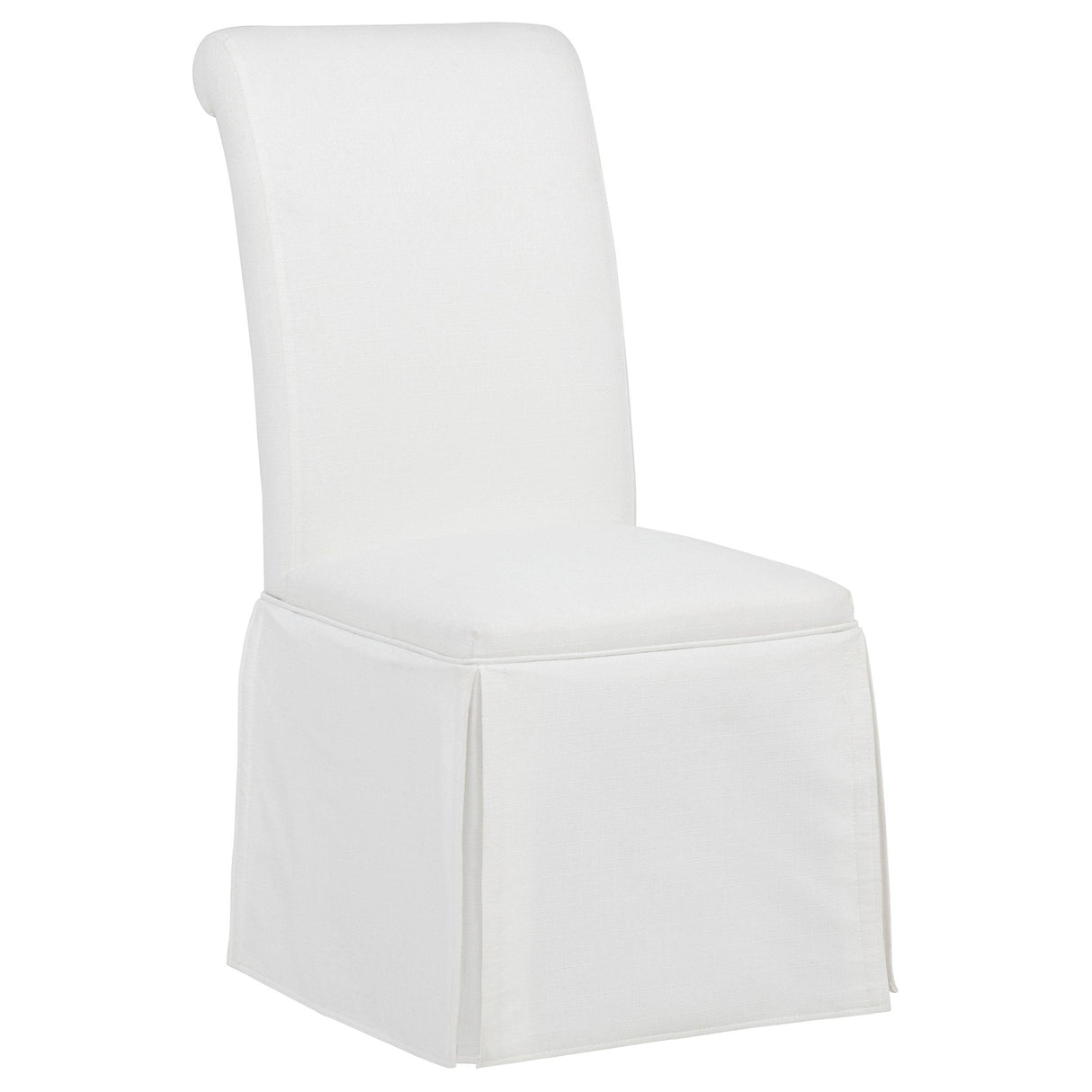 Coaster Furniture Shawna 193912WHT Set of 2 Upholstered Skirted Side Chair - White IMAGE 9