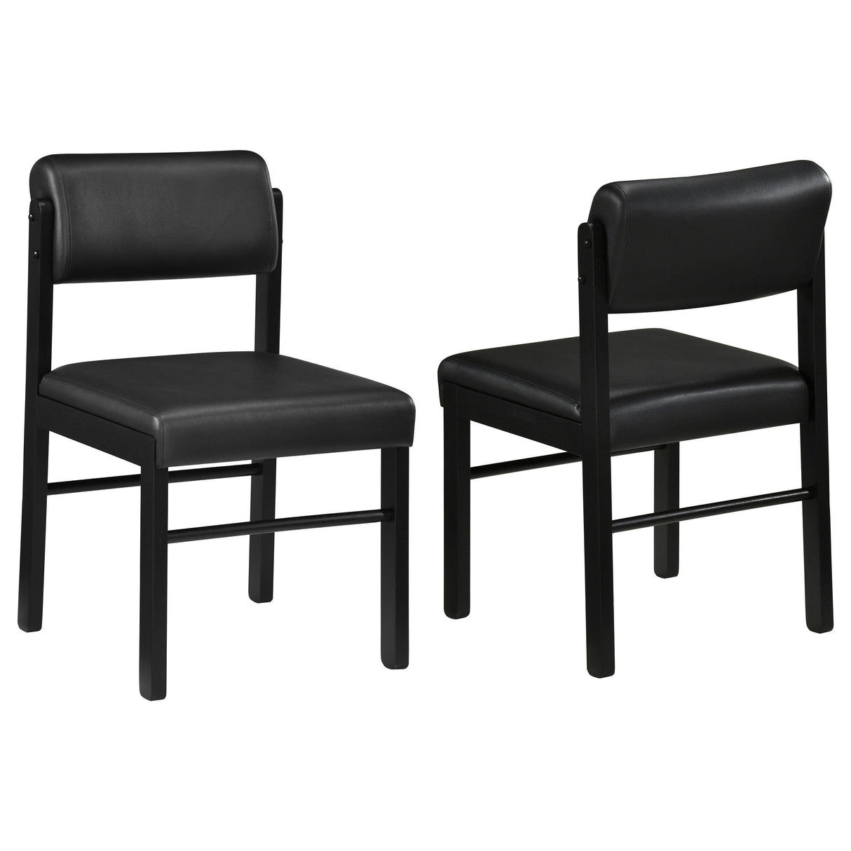 Coaster Furniture Kehoe 193922BLK Set of 2 Upholstered Dining Side Chair - Black IMAGE 1