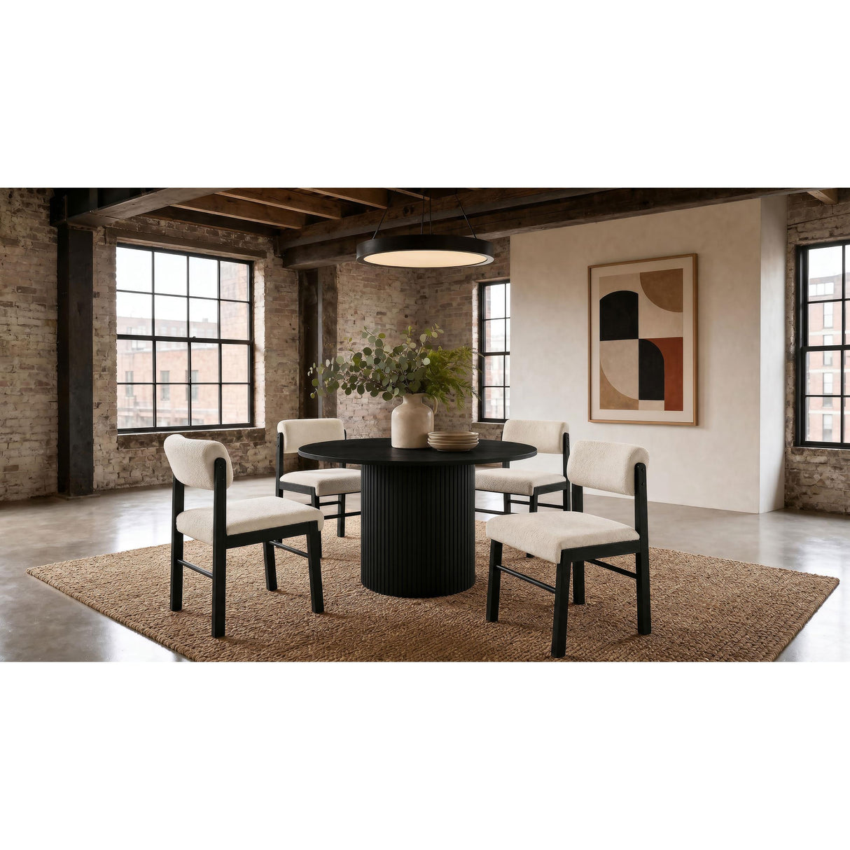 Coaster Furniture Hamlyn 193930BLK 47-inch Round Wood Dining Room Table - Black IMAGE 4