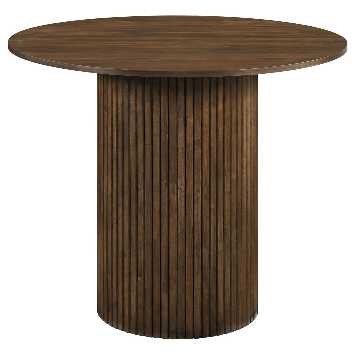 Coaster Furniture Hamlyn 193938WAL 43-inch Round Wood Counter Height Dining Table - Walnut IMAGE 1