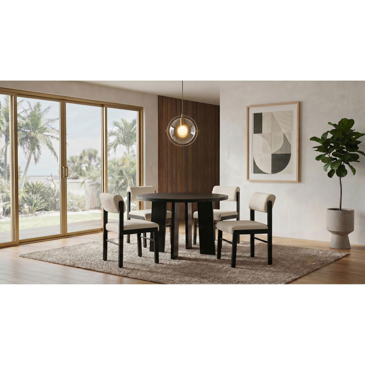 Coaster Furniture Strouse 193940BLK 47-inch Round Wood Dining Room Table - Black IMAGE 11