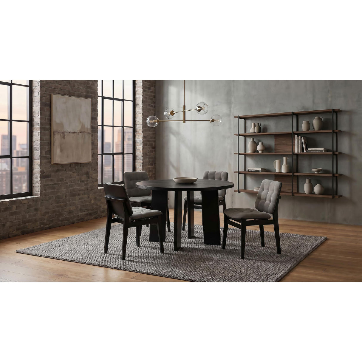 Coaster Furniture Strouse 193940BLK 47-inch Round Wood Dining Room Table - Black IMAGE 15