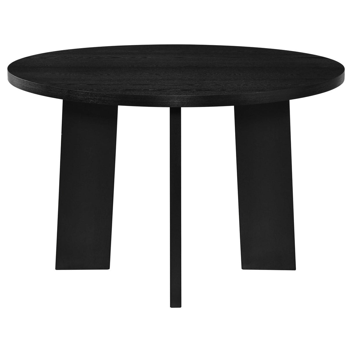 Coaster Furniture Strouse 193940BLK 47-inch Round Wood Dining Room Table - Black IMAGE 5