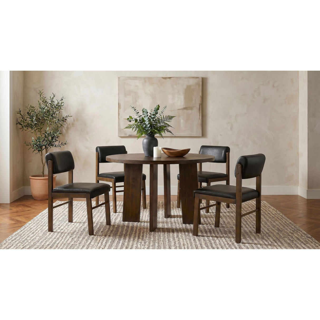 Coaster Furniture Strouse 193940WAL 47-inch Round Wood Dining Room Table - Walnut IMAGE 12