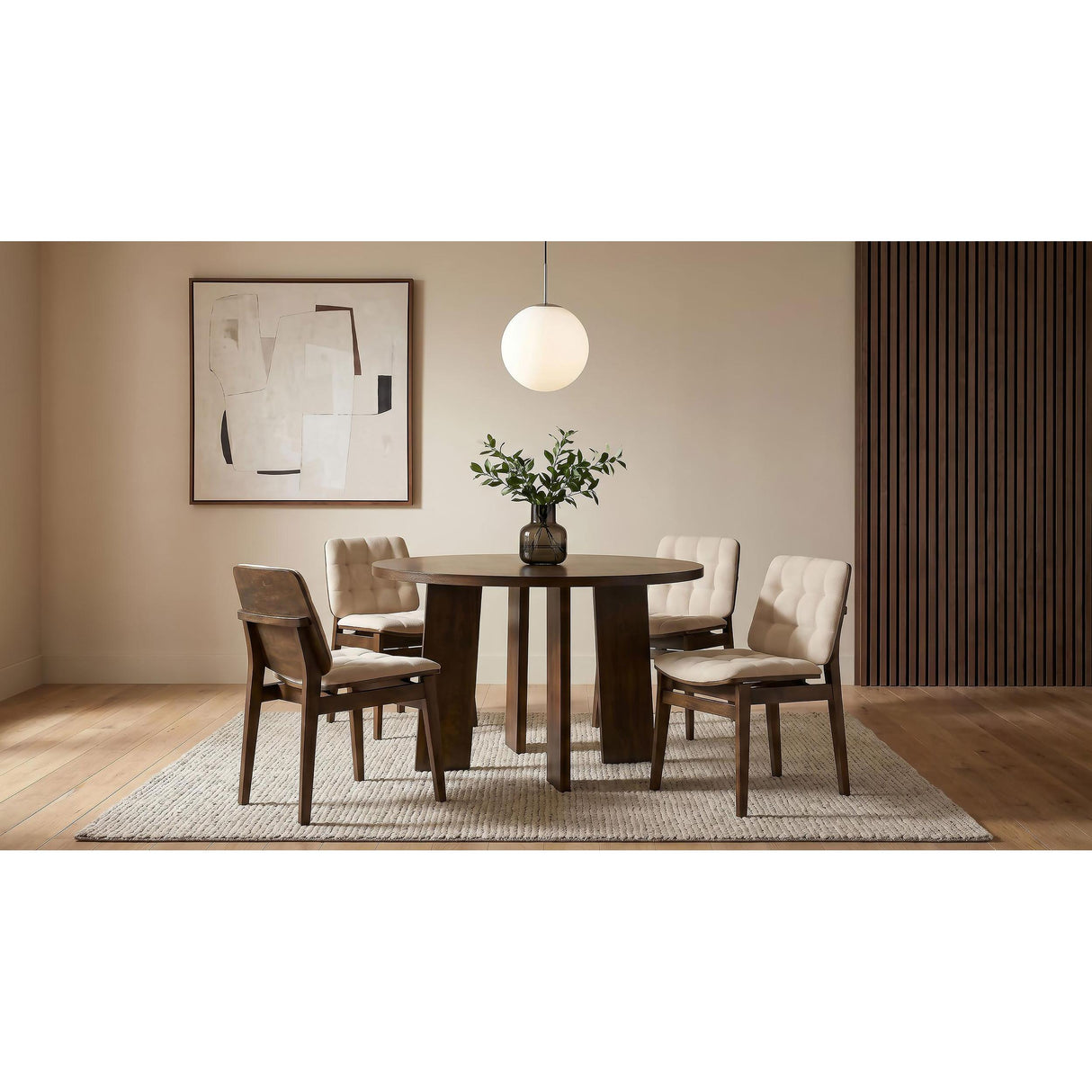 Coaster Furniture Strouse 193940WAL 47-inch Round Wood Dining Room Table - Walnut IMAGE 13
