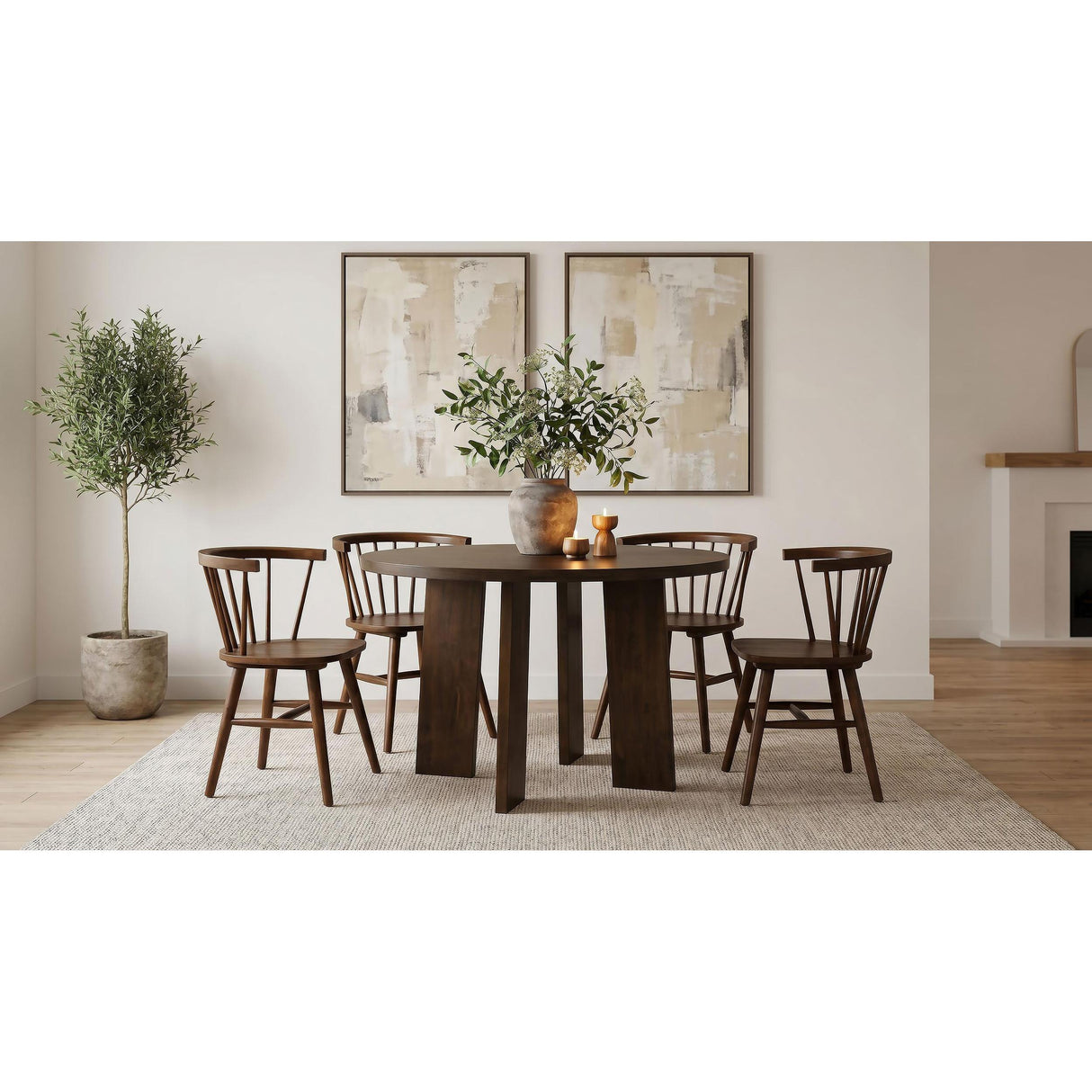 Coaster Furniture Strouse 193940WAL 47-inch Round Wood Dining Room Table - Walnut IMAGE 15