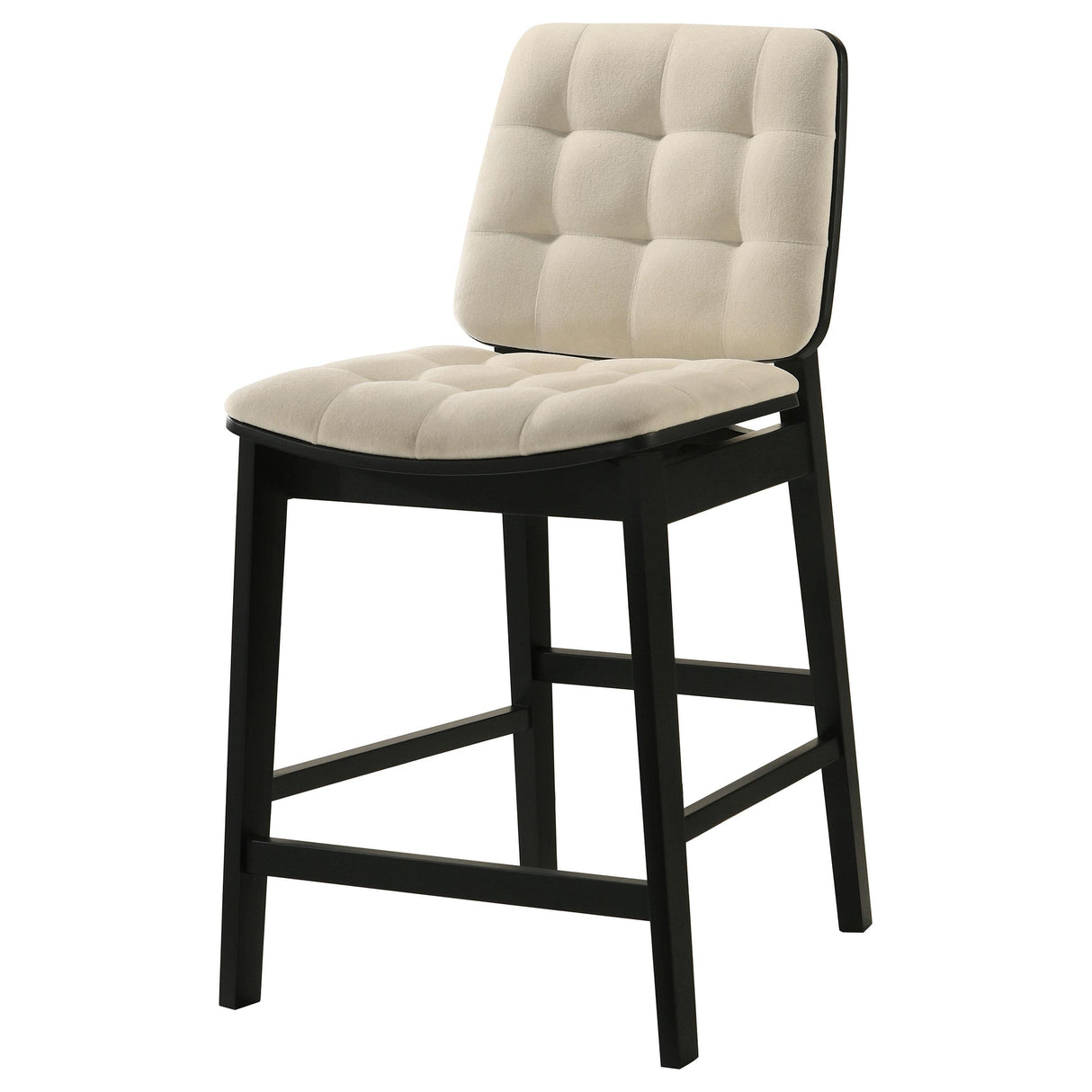 Coaster Furniture Redbridge 193959BLK Set of 2 Velvet Upholstered Counter Chair - Cream/Black IMAGE 8