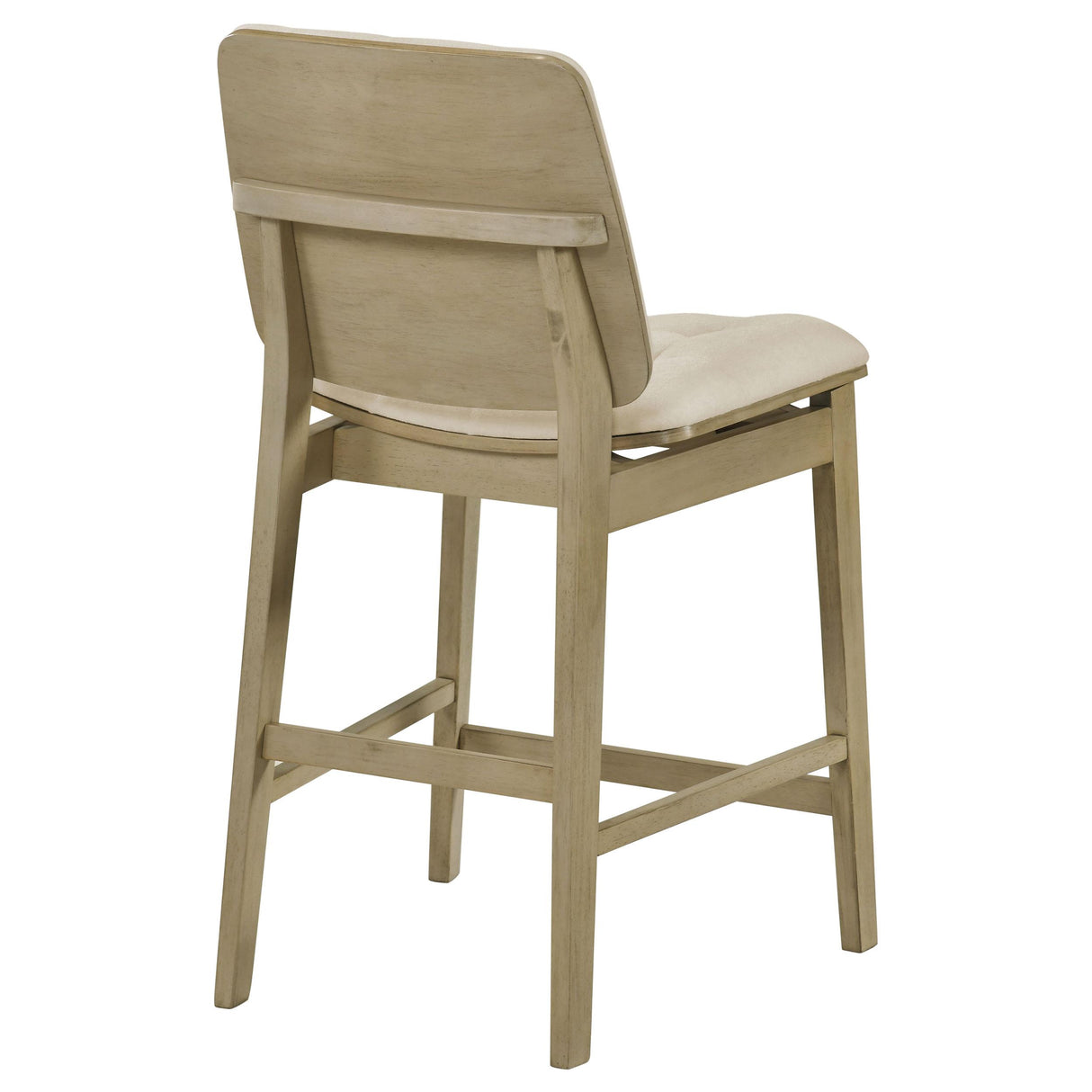Coaster Furniture Redbridge 193959NAT Set of 2 Velvet Upholstered Counter Chair - Cream/Natural Oak IMAGE 6