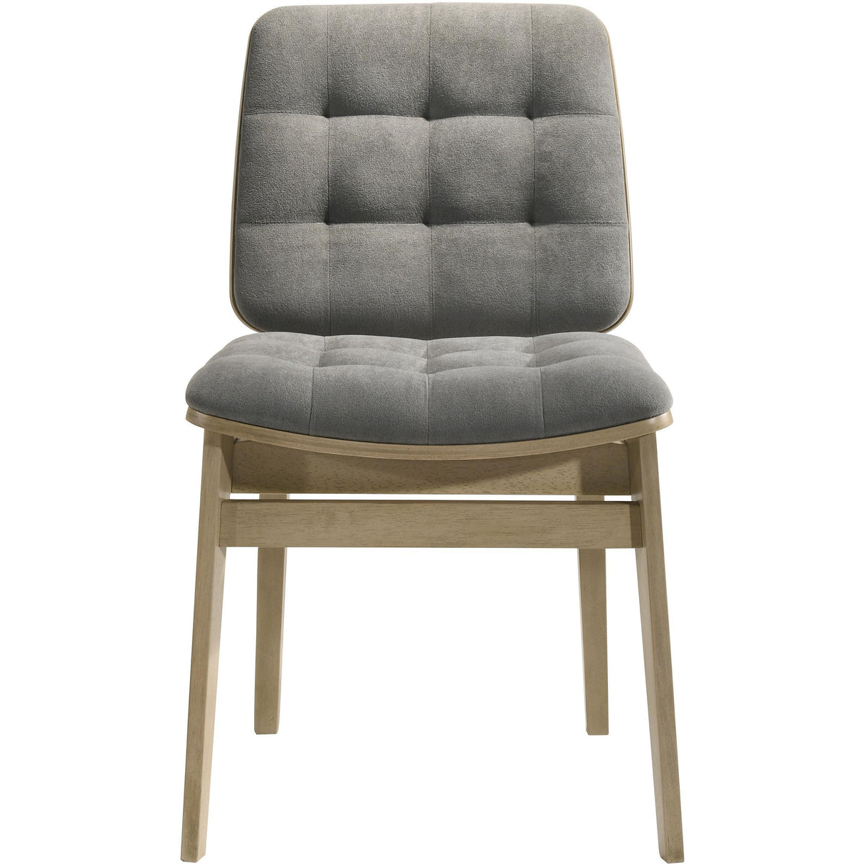 Coaster Furniture Redbridge 193962NAT Set of 2 Velvet Upholstered Side Chair - Grey/Natural Oak IMAGE 4
