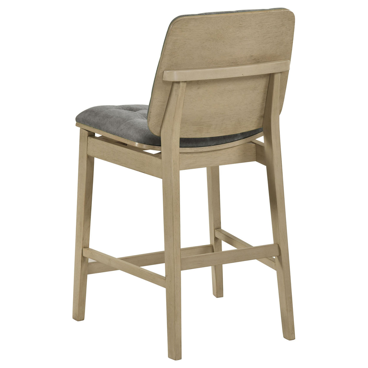 Coaster Furniture Redbridge 193969NAT Set of 2 Velvet Upholstered Counter Chair - Grey/Natural Oak IMAGE 8