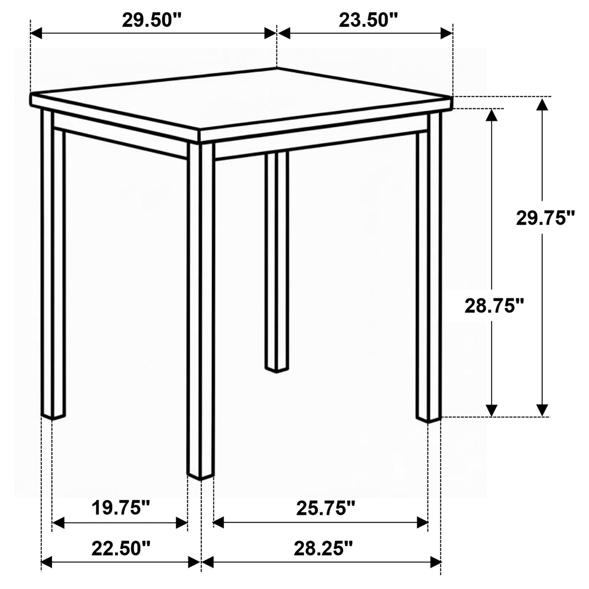 Coaster Furniture Garza 193980 Space Saving Rectangular Dining Table - Greige Oak IMAGE 2