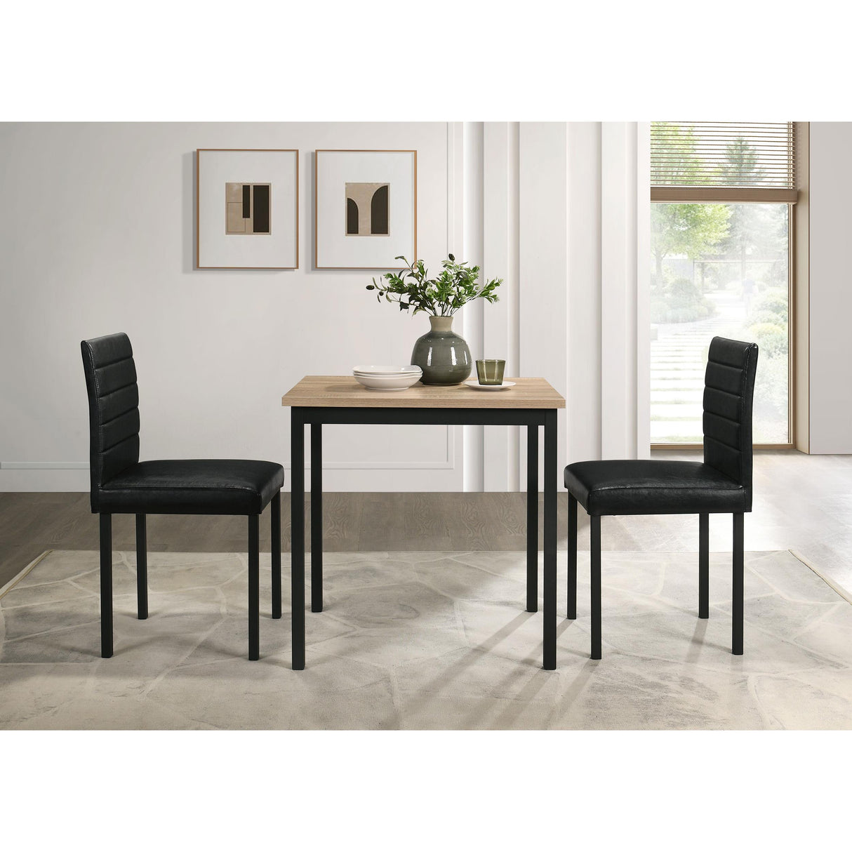 Coaster Furniture Garza 193980 Space Saving Rectangular Dining Table - Greige Oak IMAGE 5