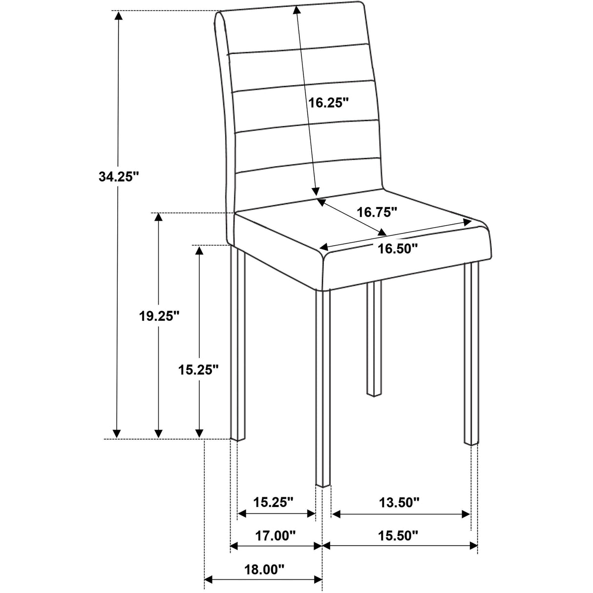 Coaster Furniture Garza 193982 Set of 4 Upholstered Dining Side Chair - Black IMAGE 11