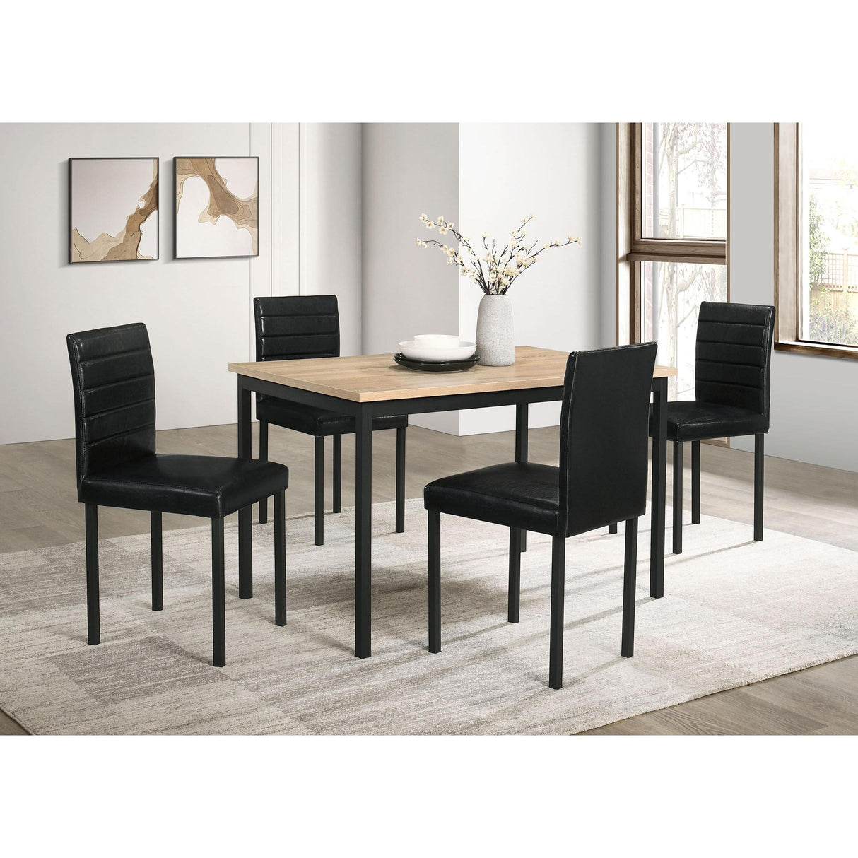 Coaster Furniture Garza 193982 Set of 4 Upholstered Dining Side Chair - Black IMAGE 12