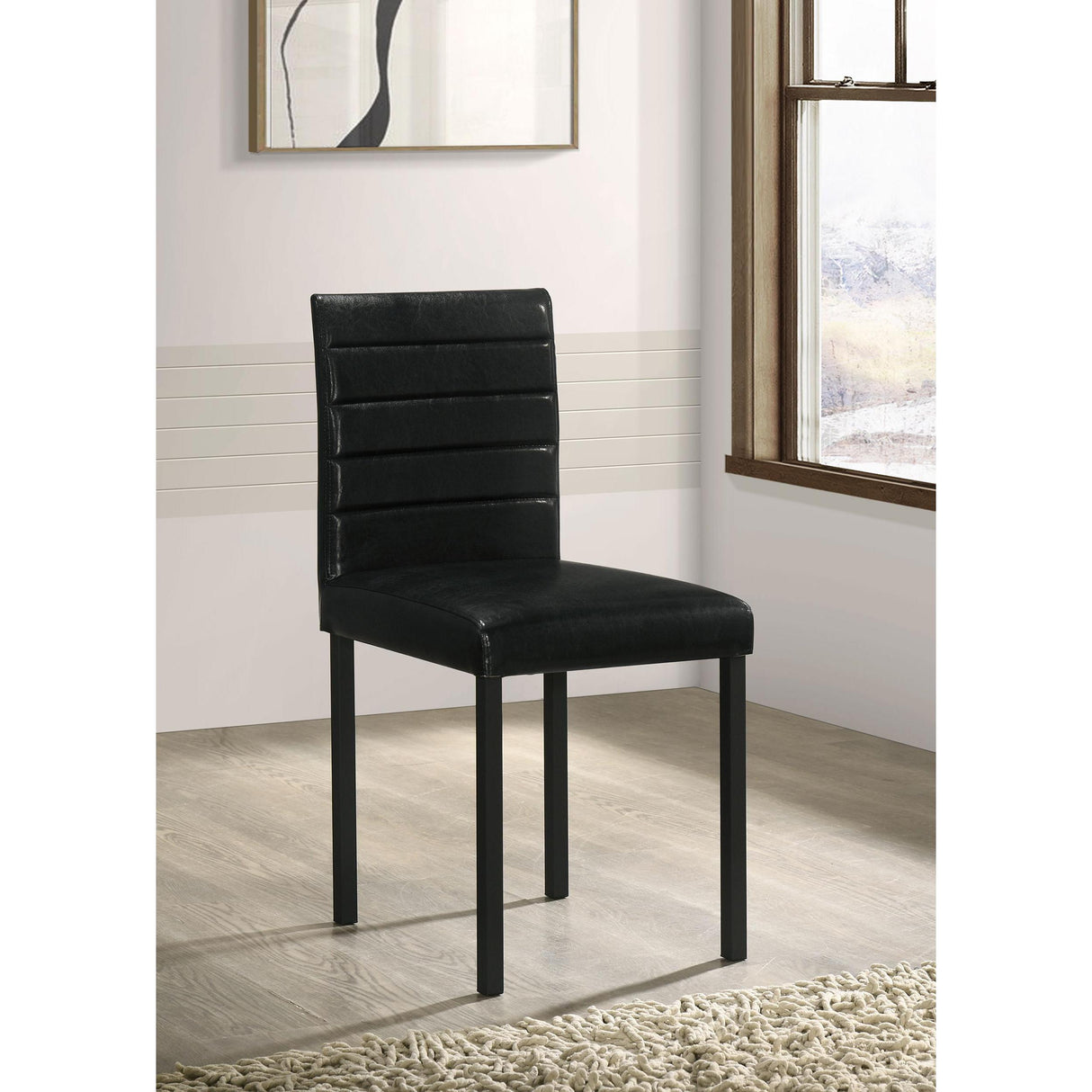 Coaster Furniture Garza 193982 Set of 4 Upholstered Dining Side Chair - Black IMAGE 2