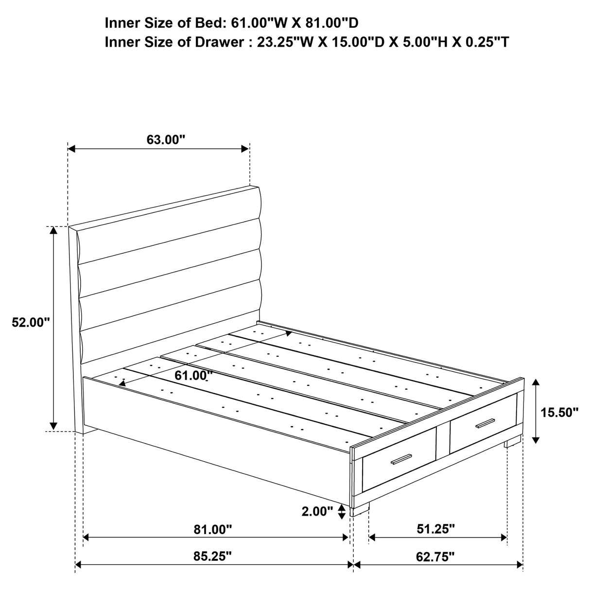 Coaster Furniture Felicity 203510Q Queen Storage Bed - White High Gloss IMAGE 9