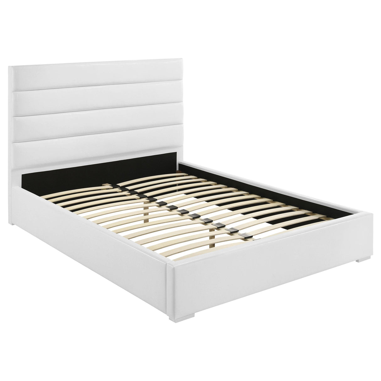 Coaster Furniture Felicity 203511KW 53-inch Upholstered California King Bed - White IMAGE 1
