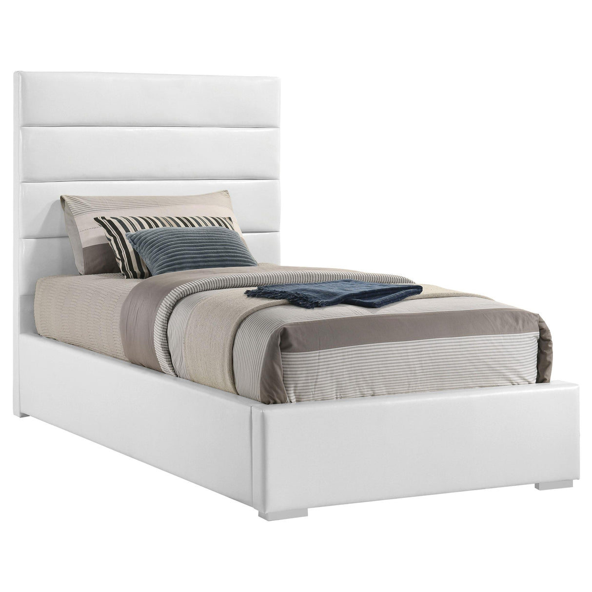 Coaster Furniture Felicity 203511T 53-inch Upholstered Twin Platform Bed - White IMAGE 9
