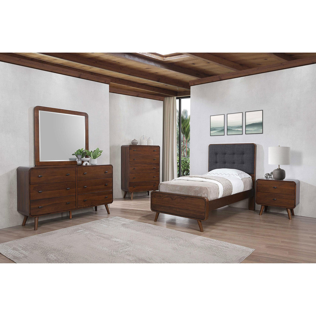 Coaster Furniture Robyn 205131T Wood Twin Platform Bed - Dark Walnut IMAGE 10
