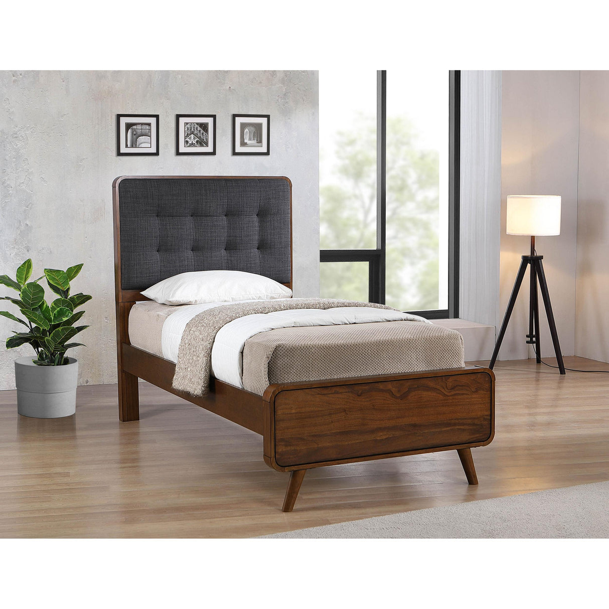 Coaster Furniture Robyn 205131T Wood Twin Platform Bed - Dark Walnut IMAGE 5