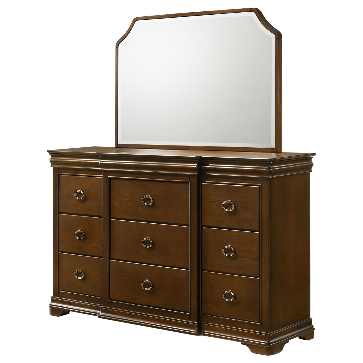 Coaster Furniture Garland 205303M 9-drawer Bedroom Dresser with Mirror - Brown Cherry IMAGE 9