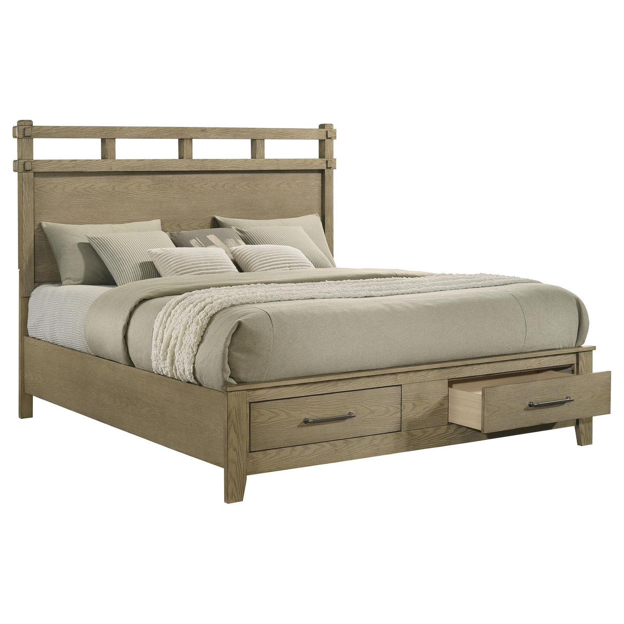 Coaster Furniture Hazlewood 207530KE 59-inch Eastern King Storage Bed - Vineyard Oak IMAGE 6