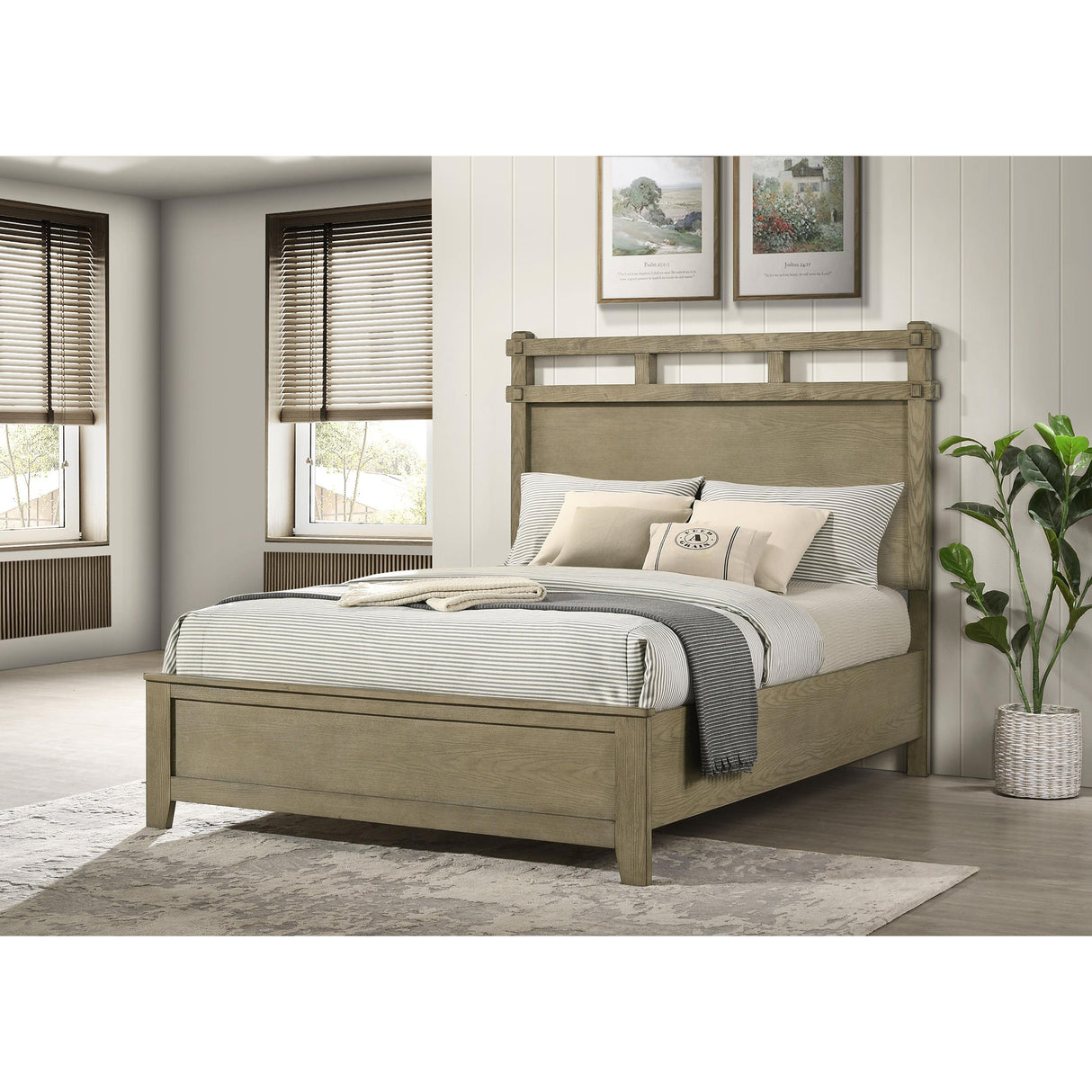Coaster Furniture Hazlewood 207531Q 61-inch Queen Panel Bed - Vineyard Oak IMAGE 5