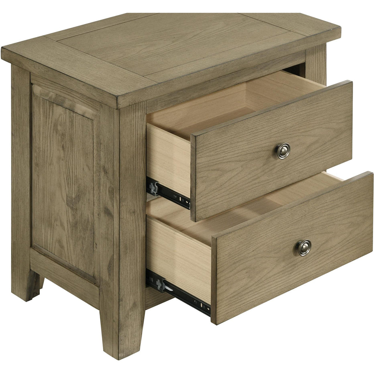 Coaster Furniture Hazlewood 207532 2-drawer Nightstand Bedside Table - Vineyard Oak IMAGE 10