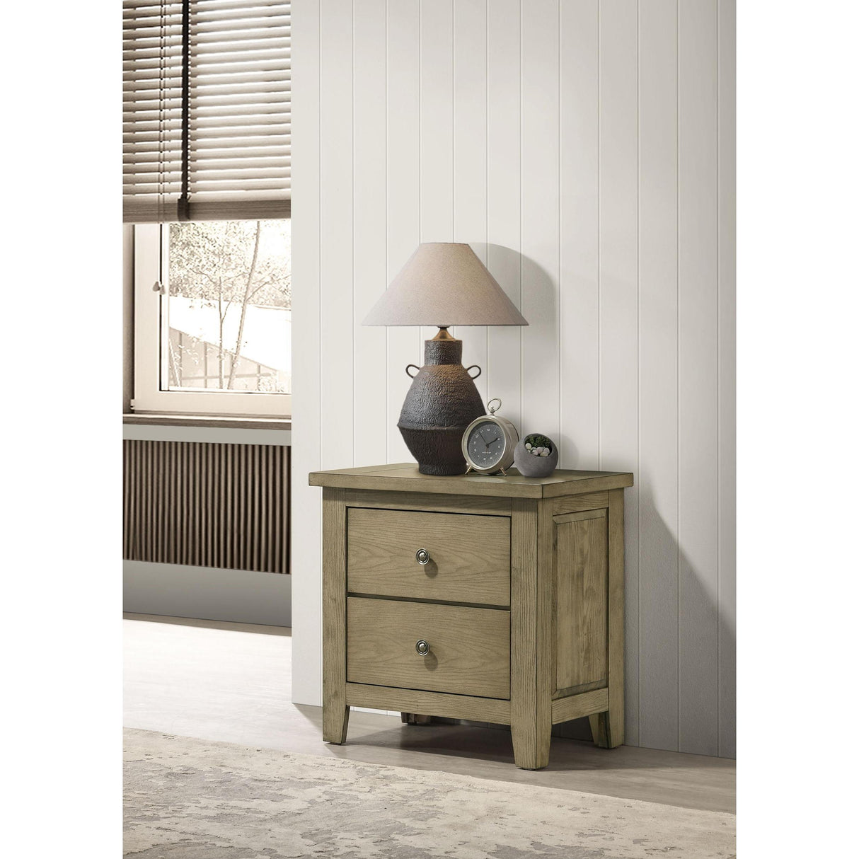 Coaster Furniture Hazlewood 207532 2-drawer Nightstand Bedside Table - Vineyard Oak IMAGE 2