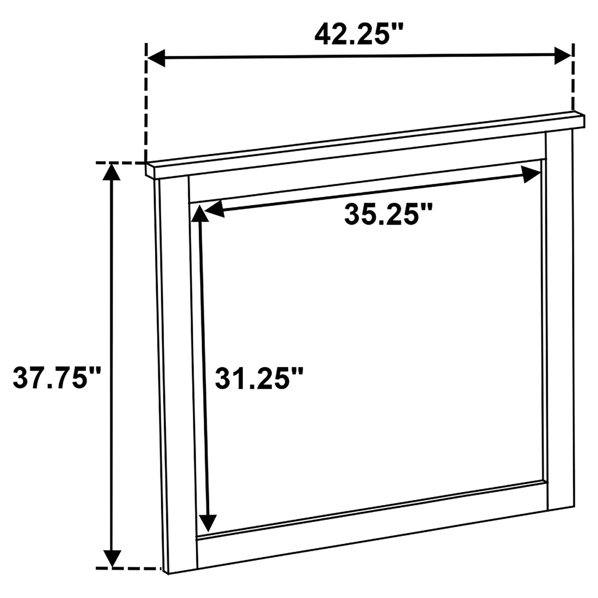 Coaster Furniture Hazlewood 207534 Dresser Mirror - Vineyard Oak IMAGE 7