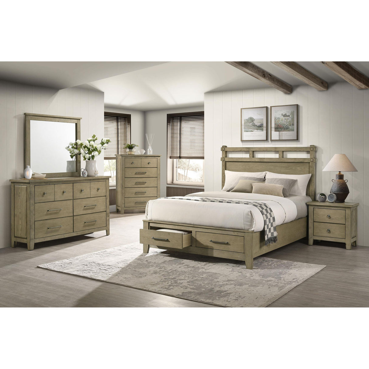 Coaster Furniture Hazlewood 207535 5-drawer Bedroom Chest - Vineyard Oak IMAGE 14