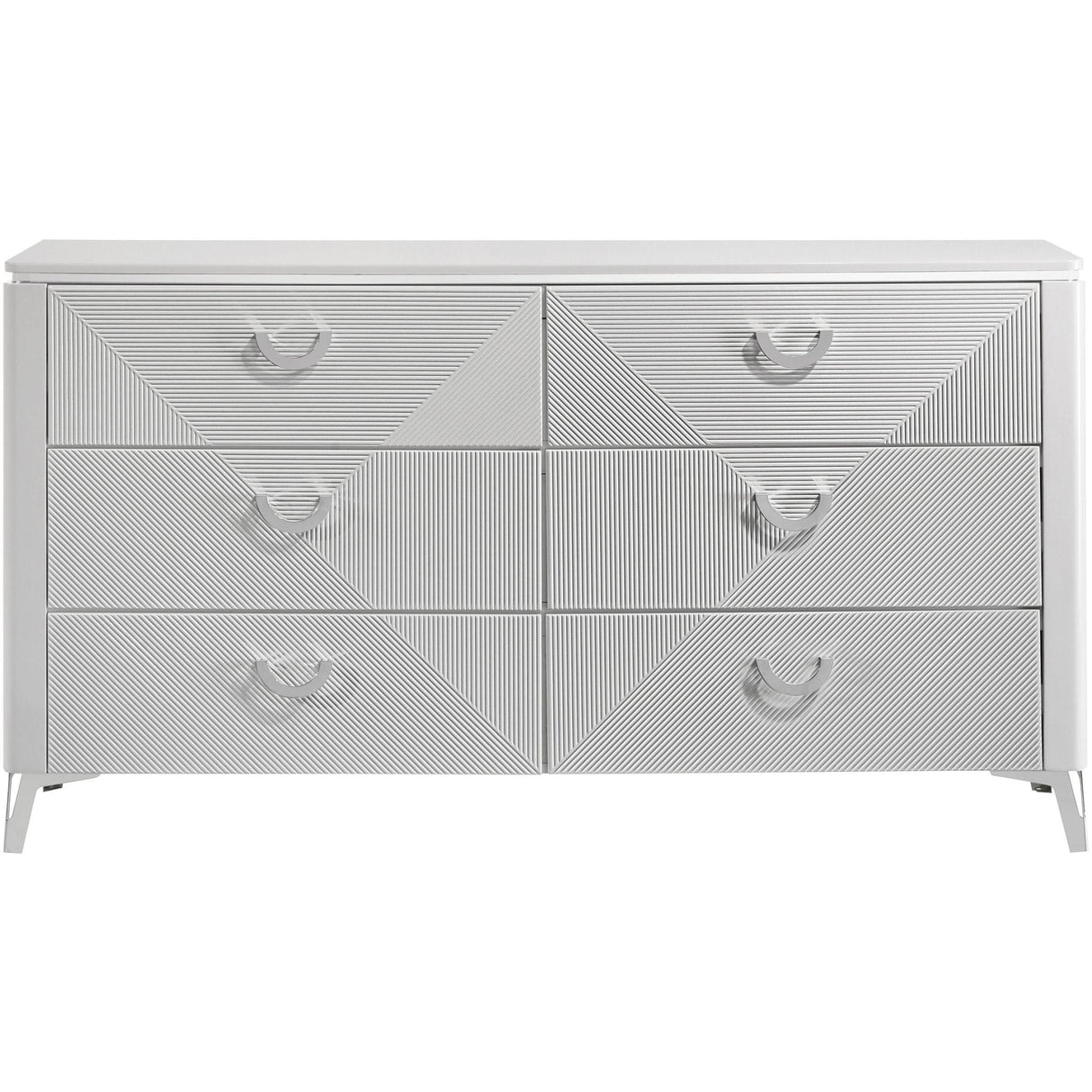 Coaster Furniture Cassia 215793 6-drawer Bedroom Dresser Cabinet - White High Gloss IMAGE 3